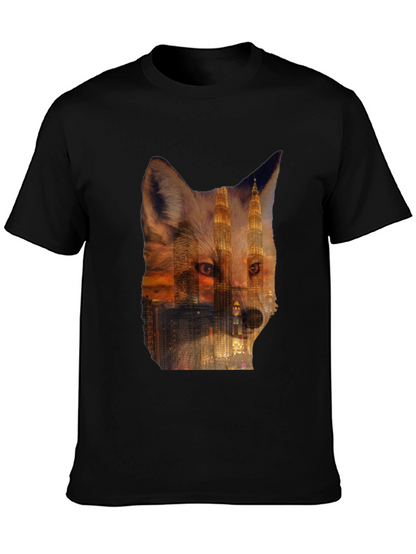 Fox Cityscape Graphic Black T-Shirt