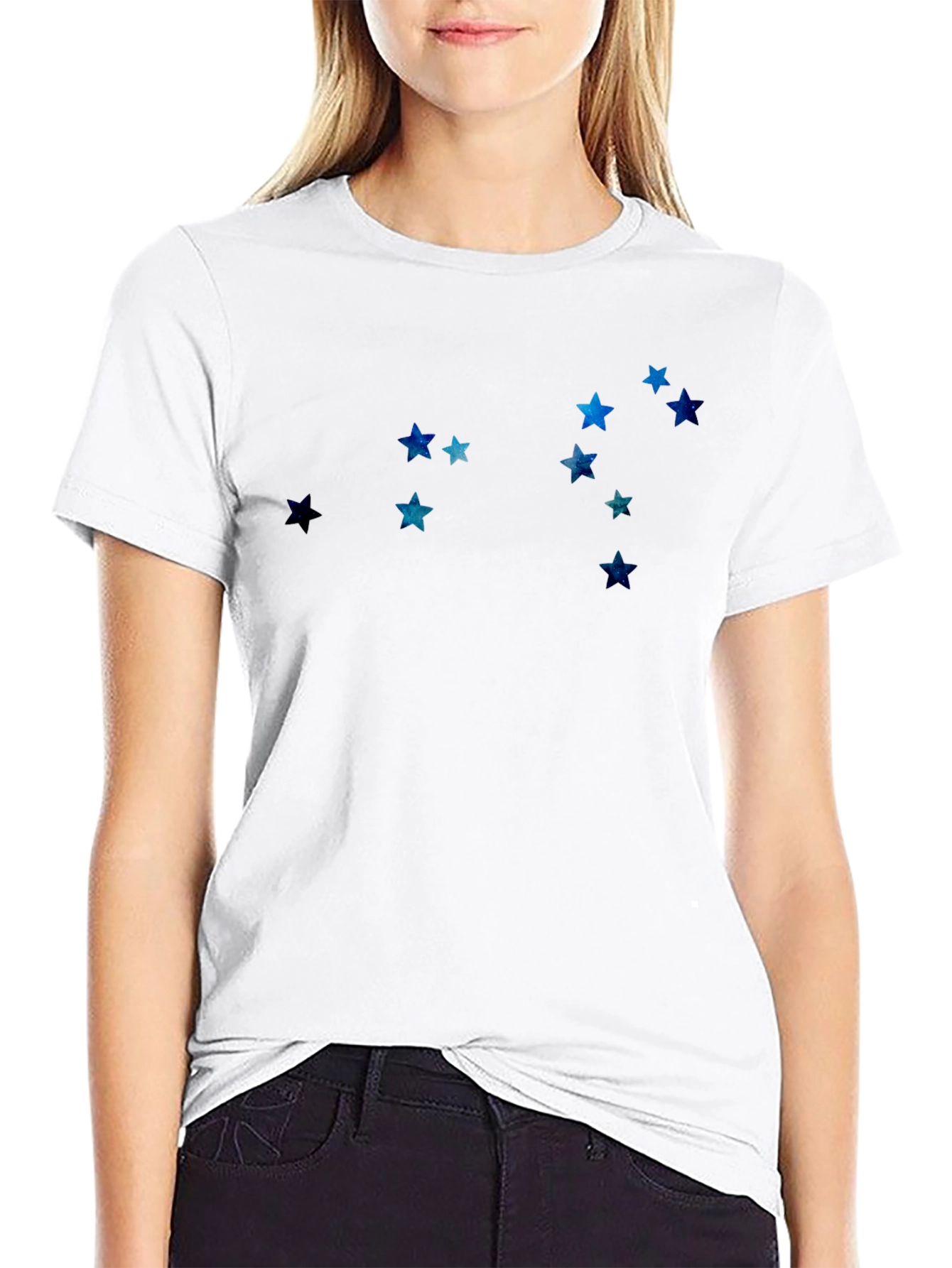 Celestial Star Constellation Black Tee