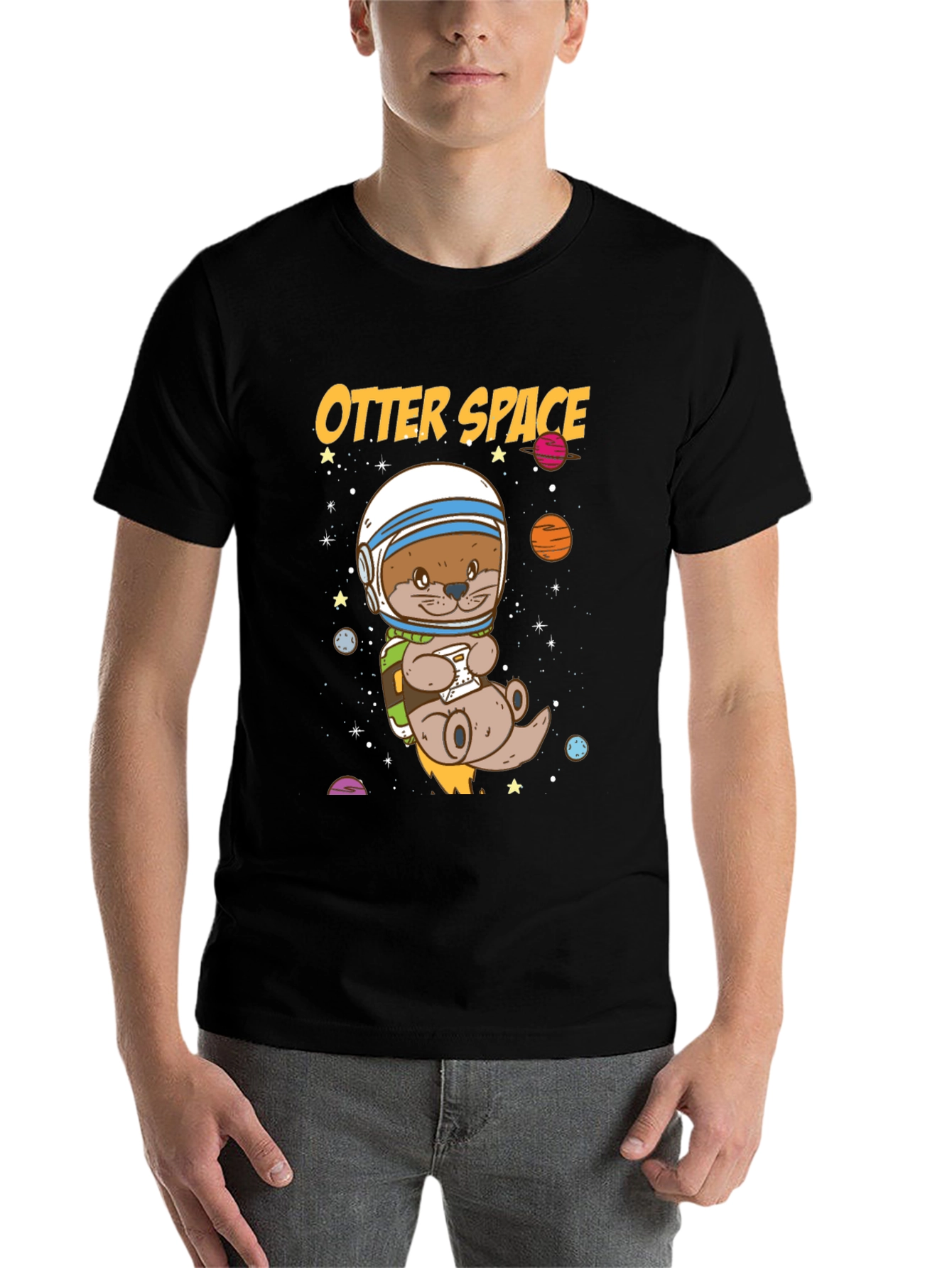 Otter Space Graphic T-Shirt - Astronaut Animal Tee