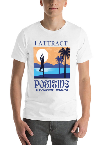 I Attract Positive Yoga Vibes Graphic T-Shirt
