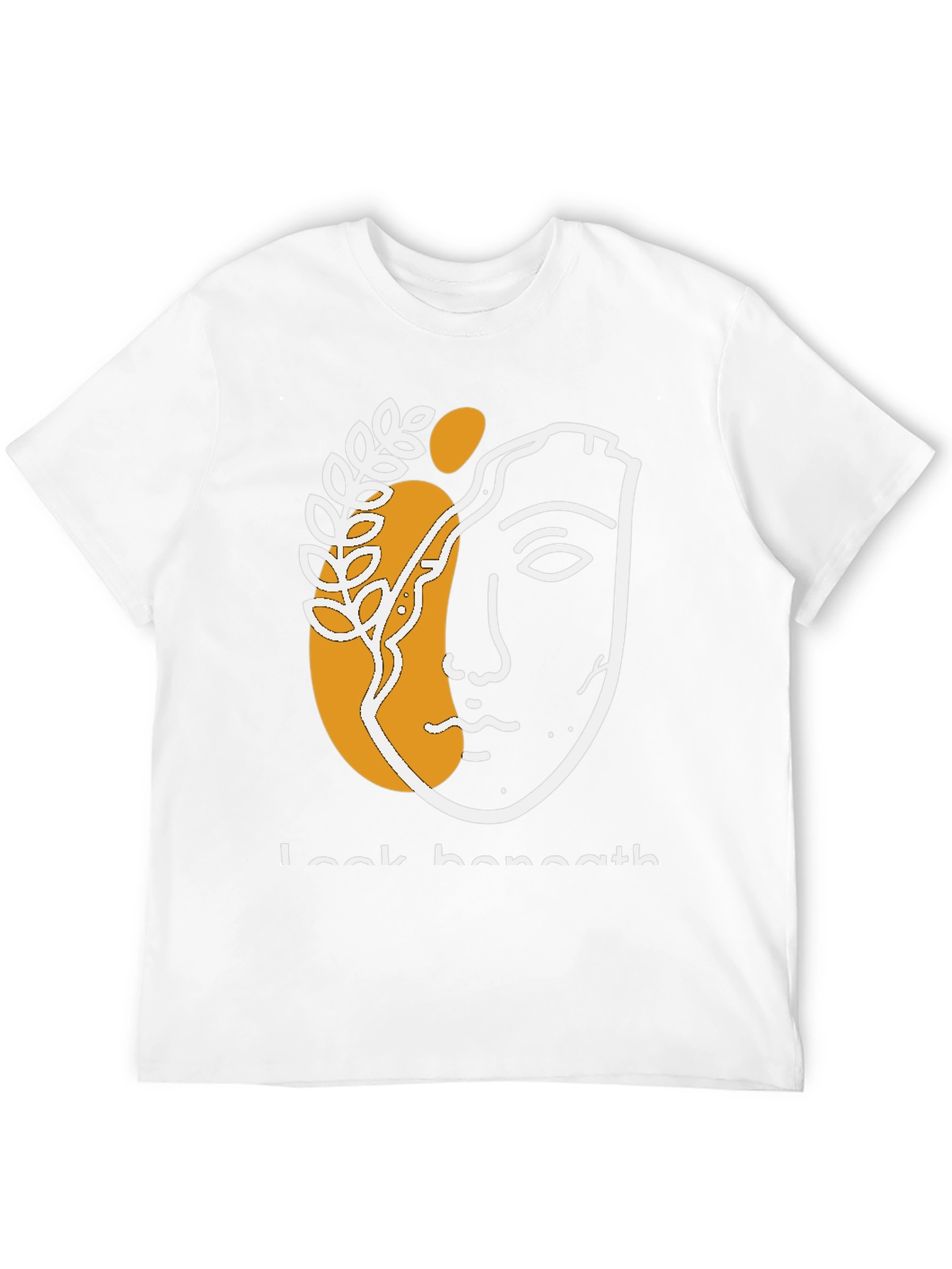 Abstract Face Graphic Print Black T-Shirt