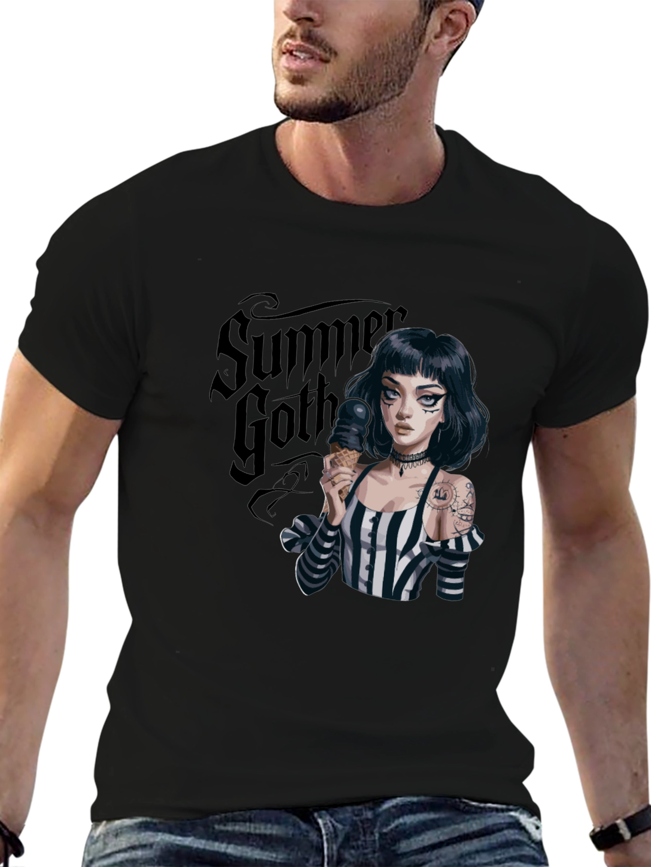Summer Goth T-Shirt: Ice Cream Girl Tee