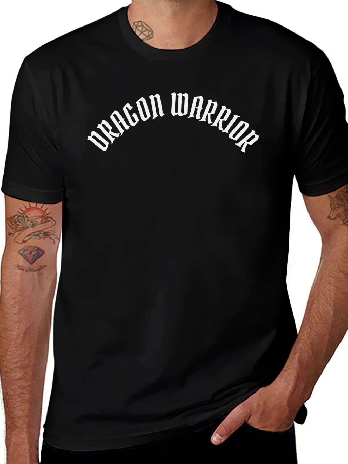 Dragon Warrior Black Graphic Tee