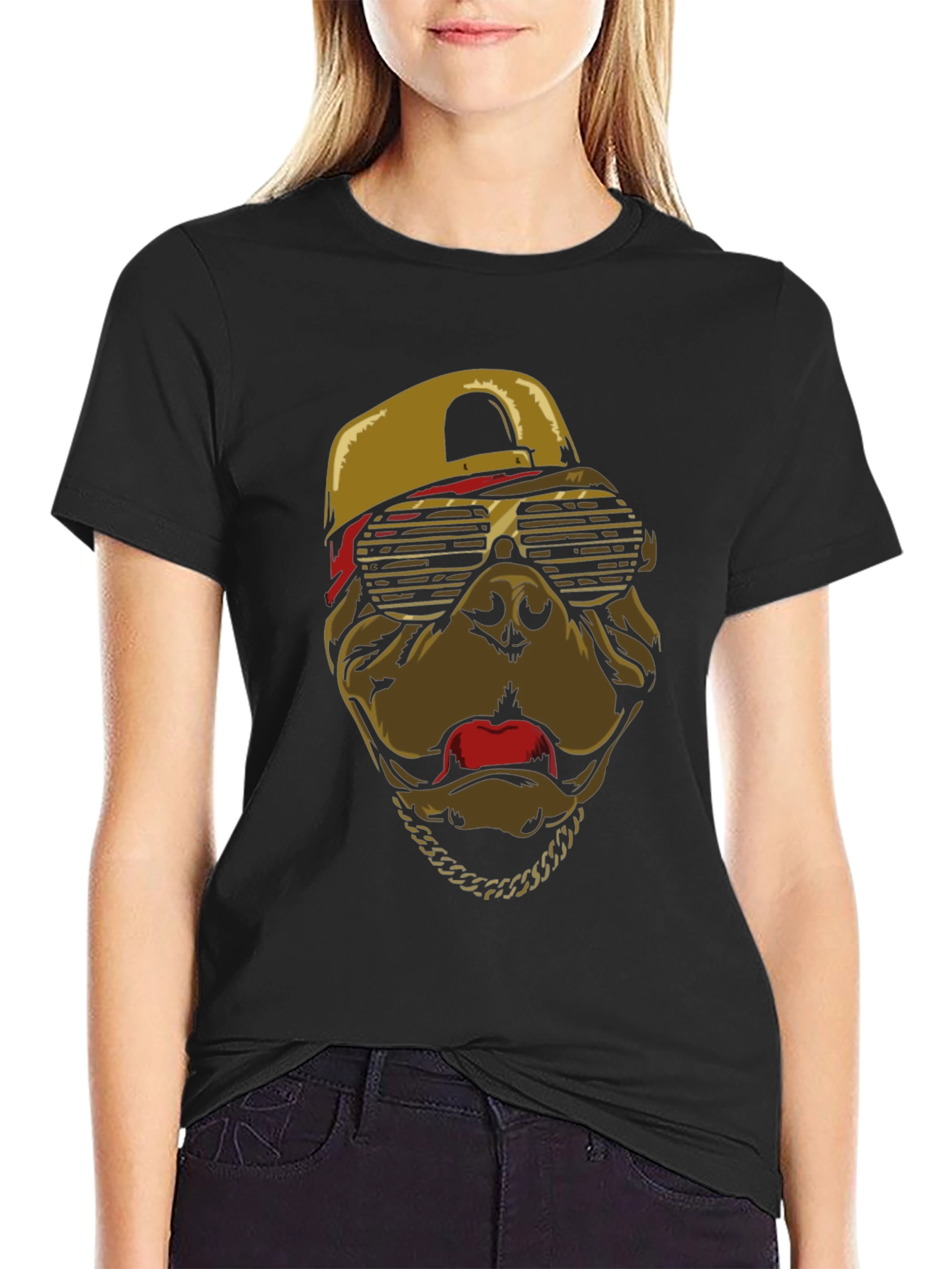 Cool Dog T-Shirt with Cap & Chain