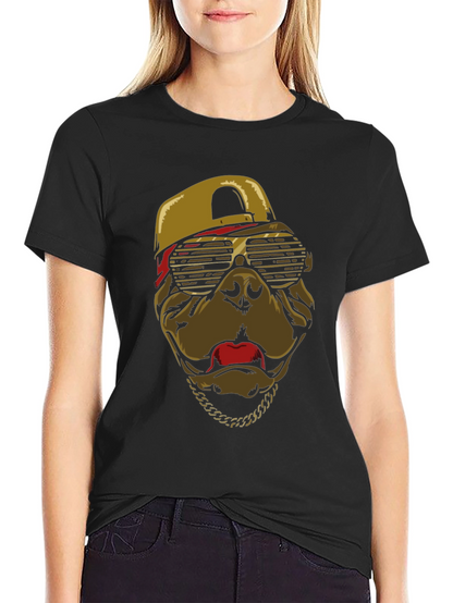 Cool Dog T-Shirt with Cap & Chain