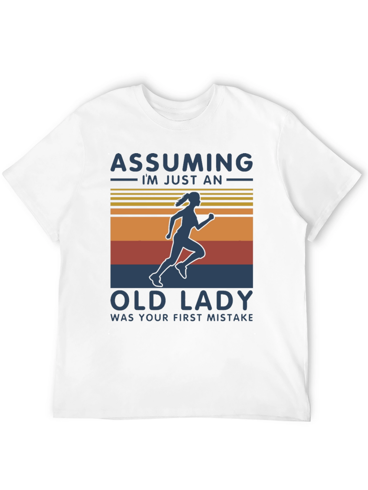 Assuming Old Lady Black Graphic T-Shirt