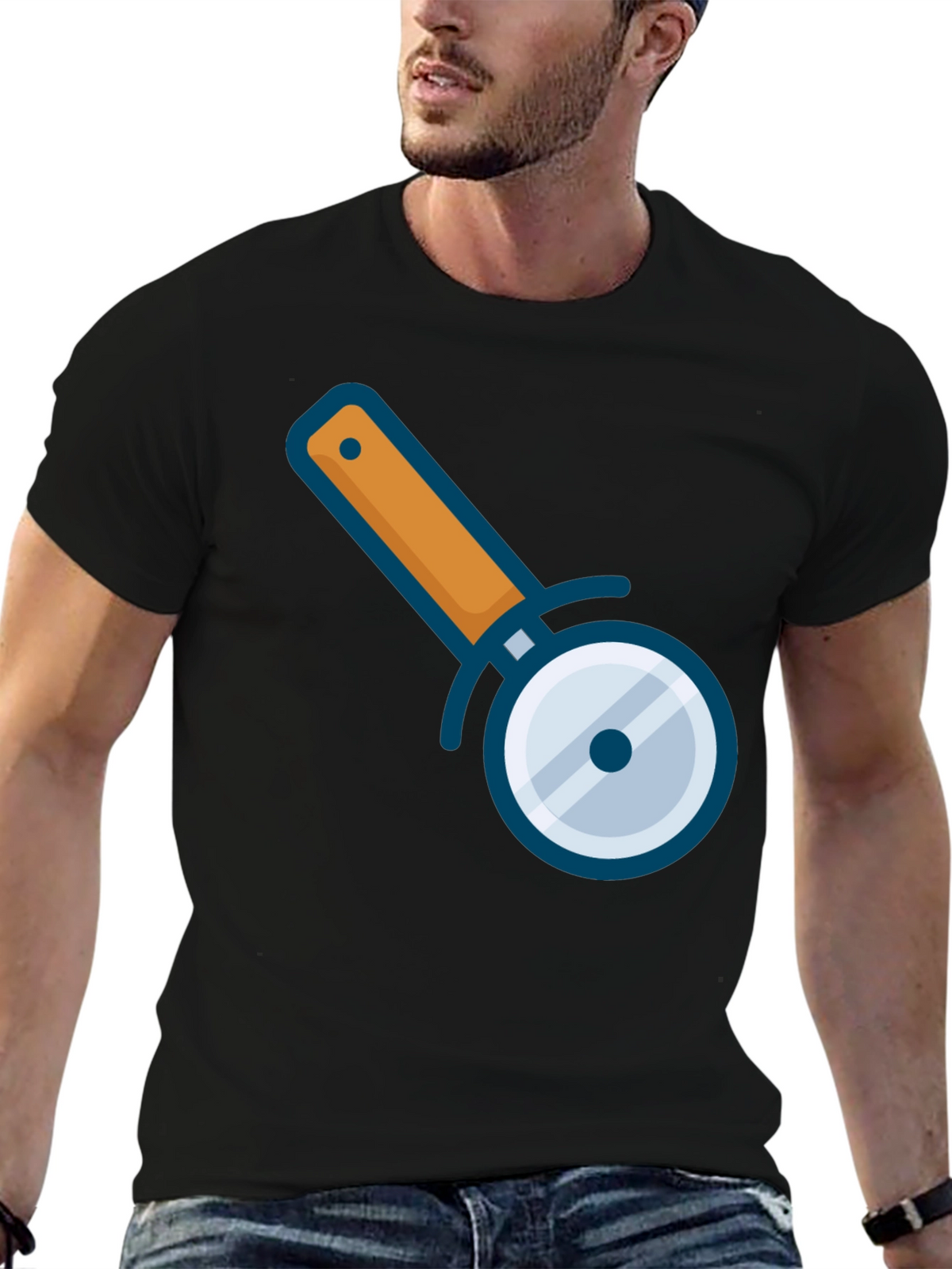 Pizza Cutter Graphic T-Shirt
