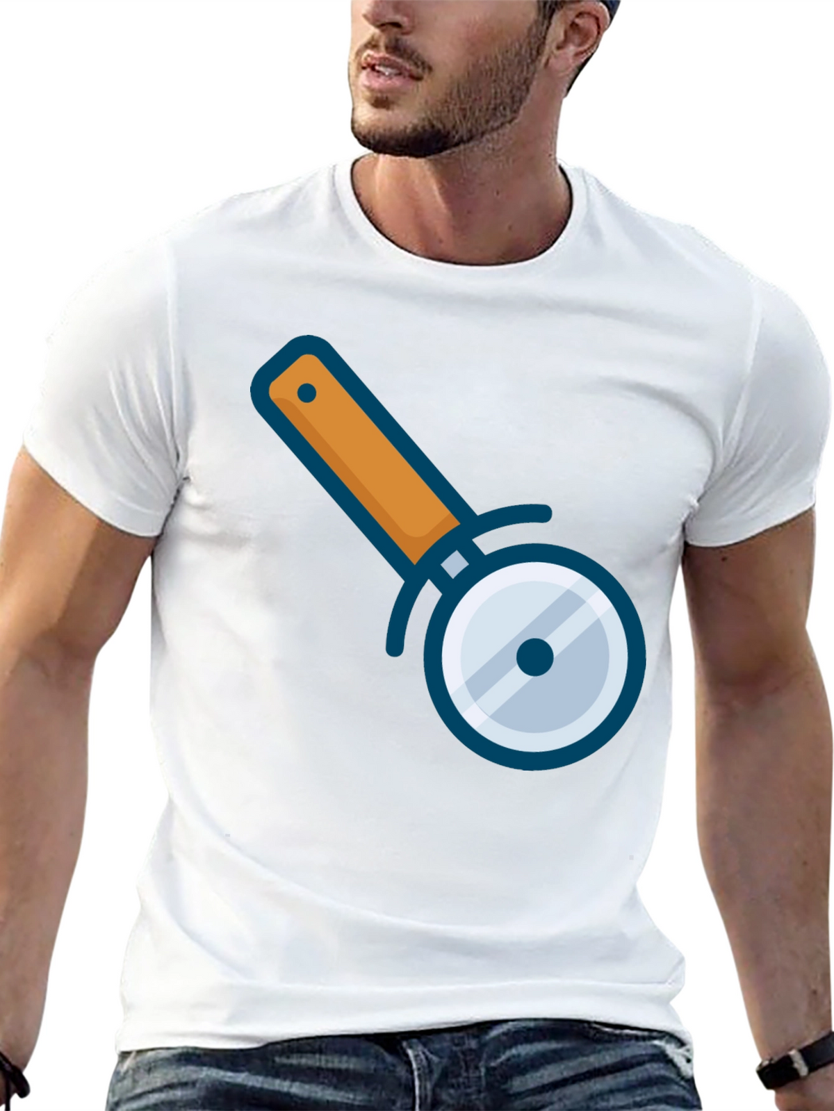 Pizza Cutter Graphic T-Shirt