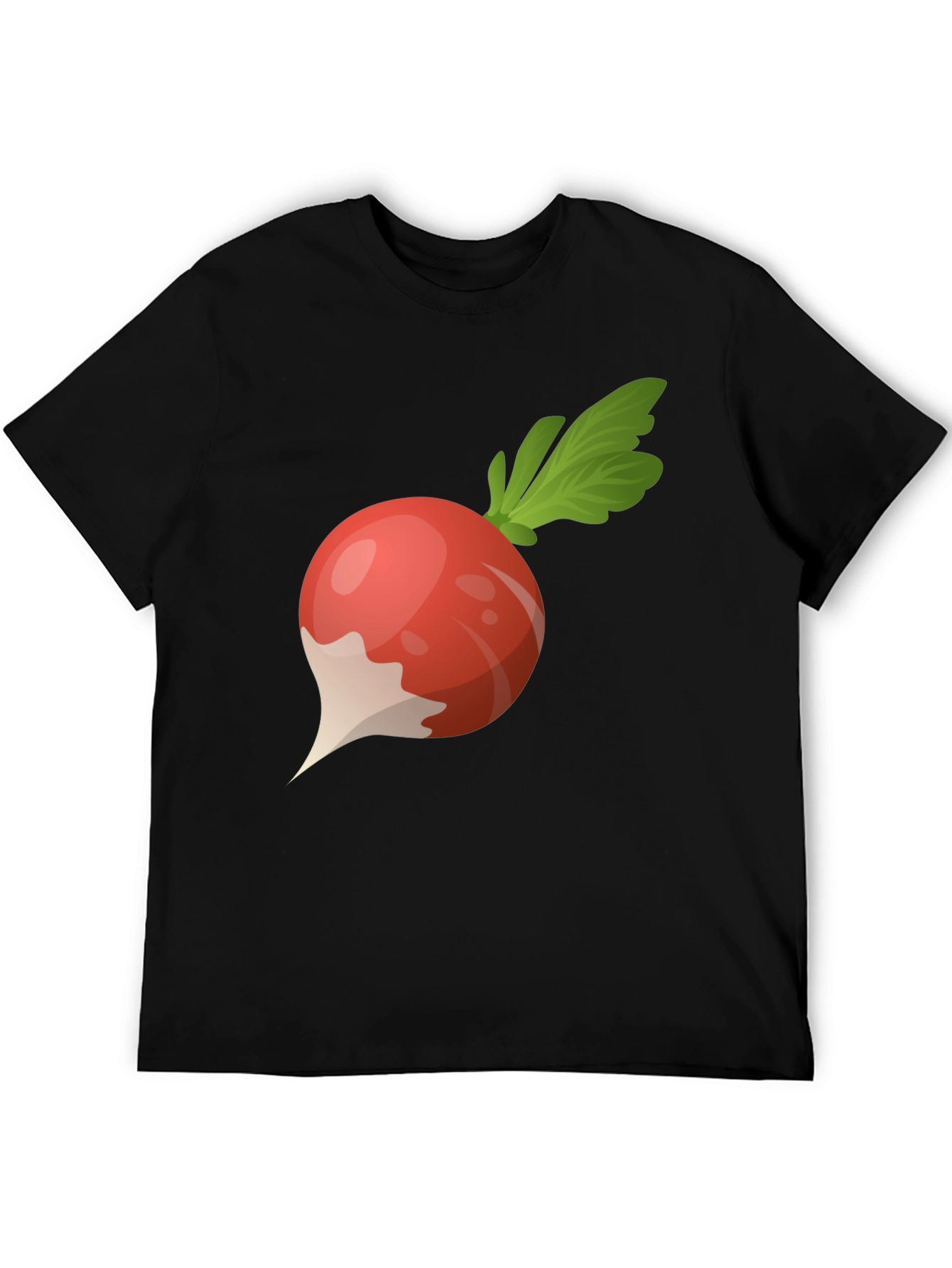 Radish Graphic Tee - Black Cotton T-Shirt