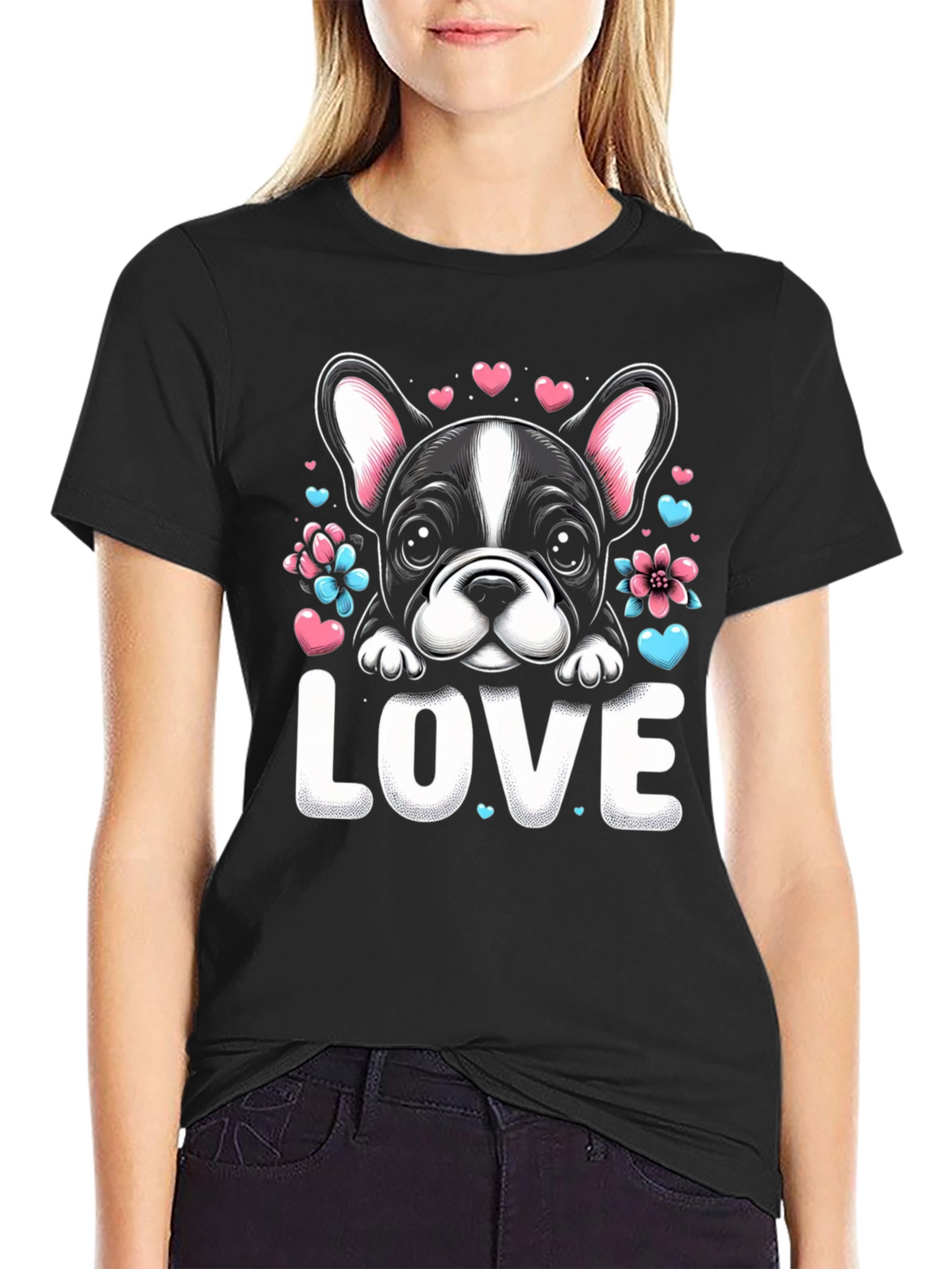 Love Bulldog Graphic T-Shirt