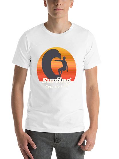 Surfing Gets Me Wet Graphic Tee