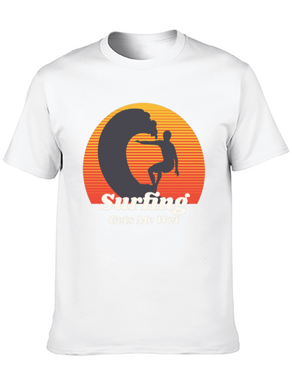 Surfing Gets Me Wet Graphic Tee