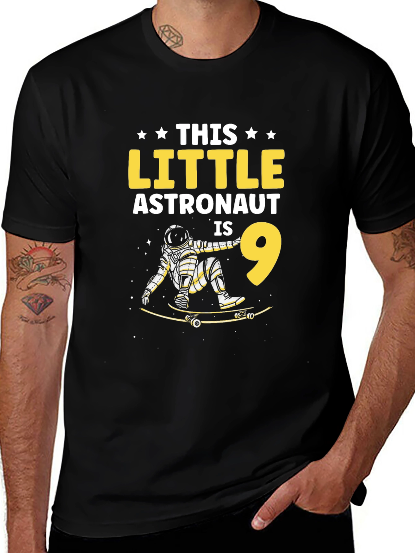 Astronaut Skateboard Birthday T-Shirt