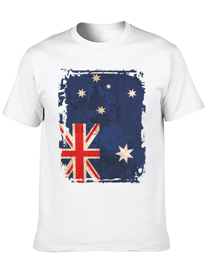 Distressed Australian Flag Graphic T-Shirt