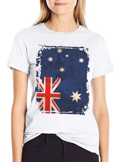 Distressed Australian Flag Graphic T-Shirt