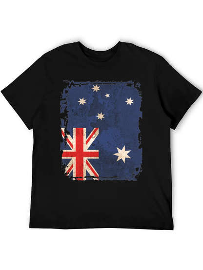 Distressed Australian Flag Graphic T-Shirt