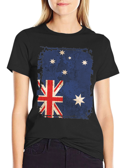 Distressed Australian Flag Graphic T-Shirt