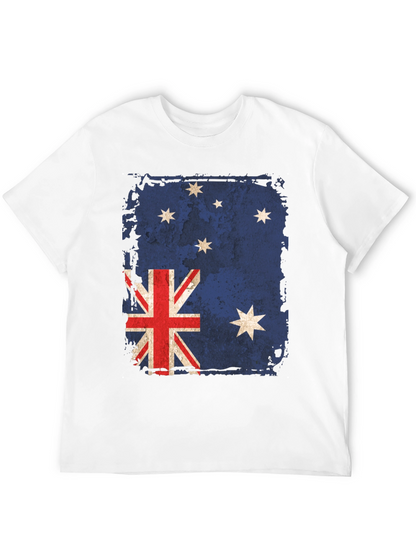 Distressed Australian Flag Graphic T-Shirt