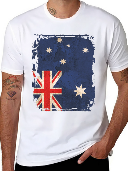 Distressed Australian Flag Graphic T-Shirt