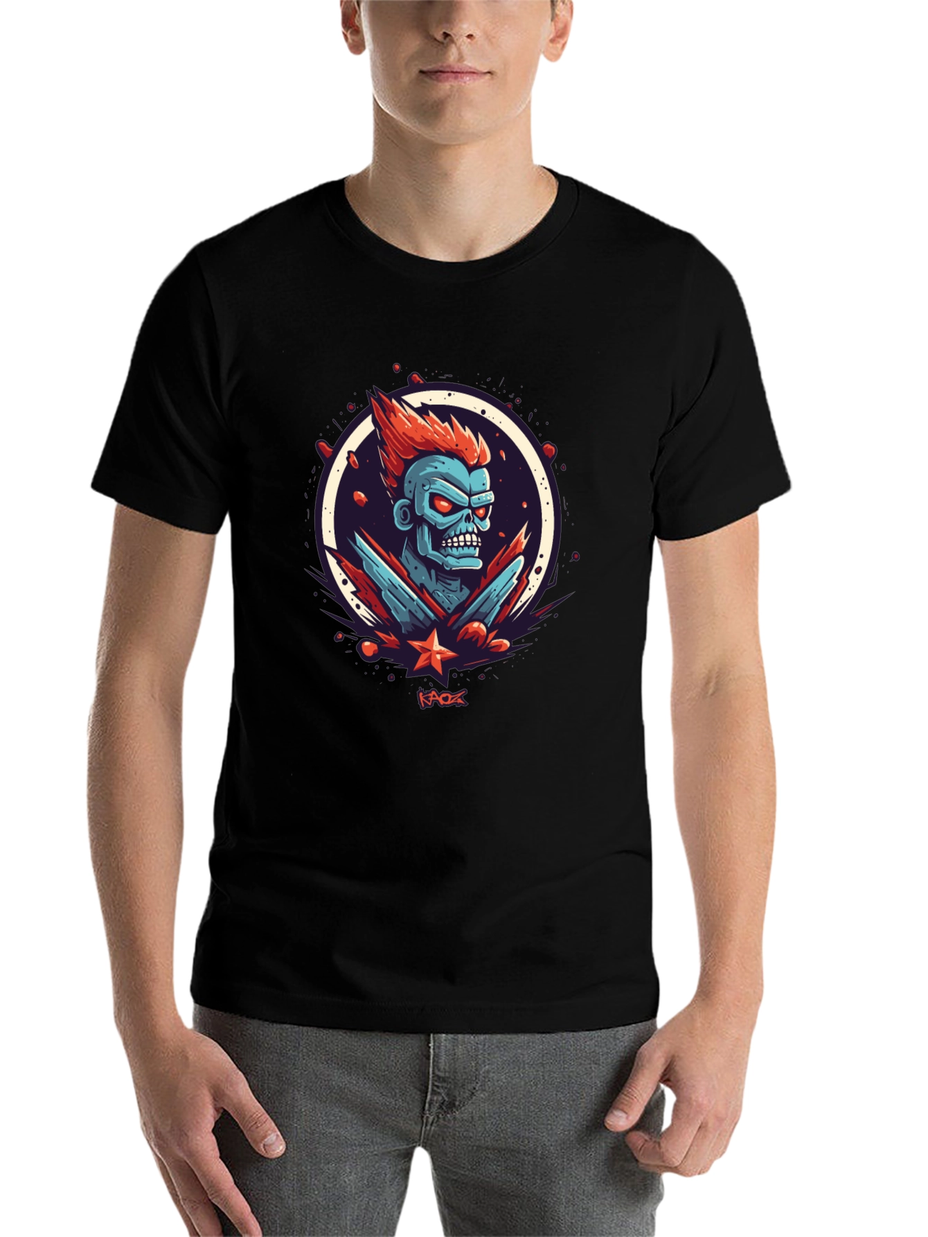 Kaos Graphic Tee - Bold Zombie Design