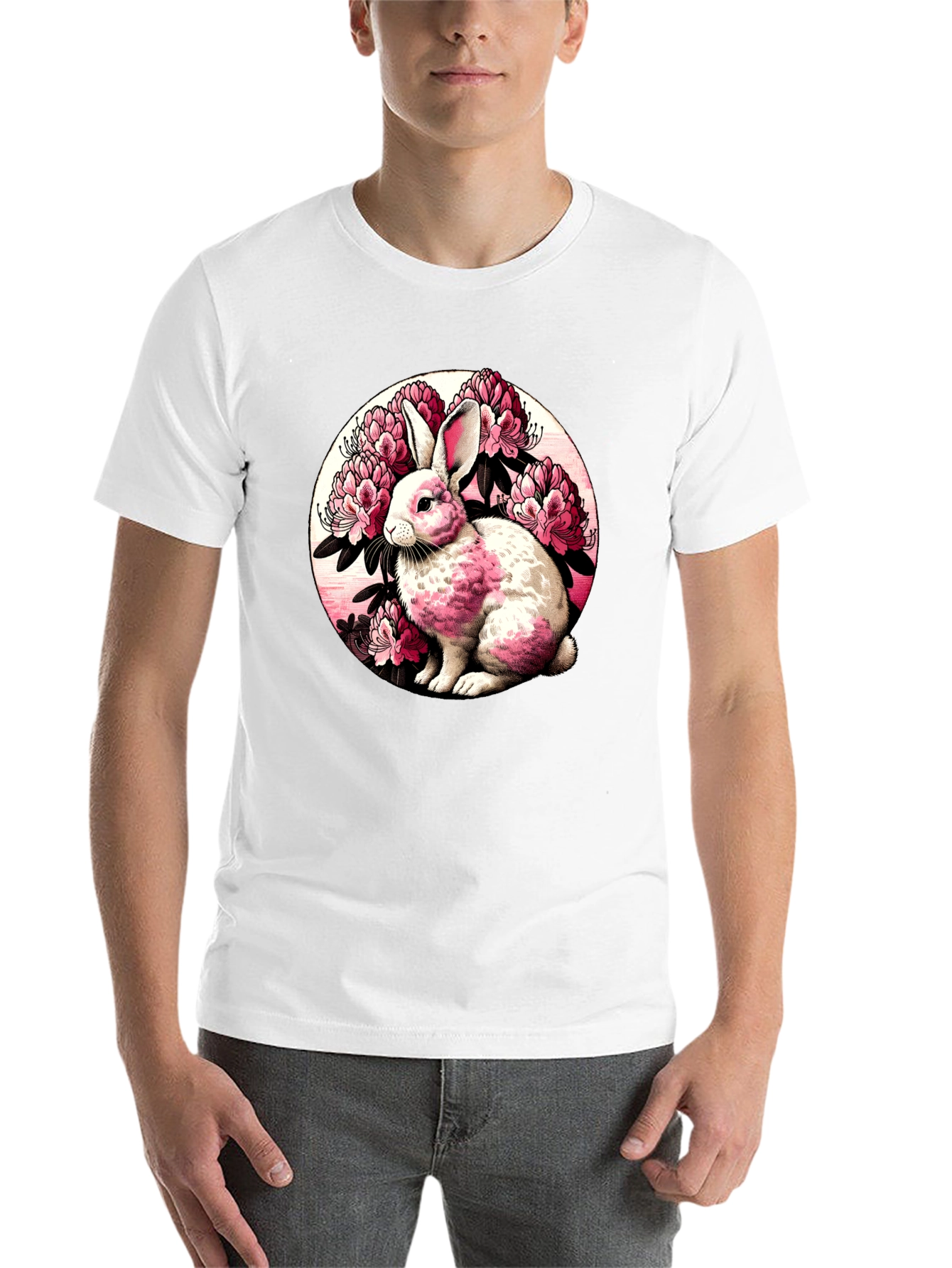 Rabbit Floral Graphic Tee