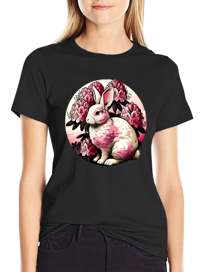 Rabbit Floral Graphic Tee