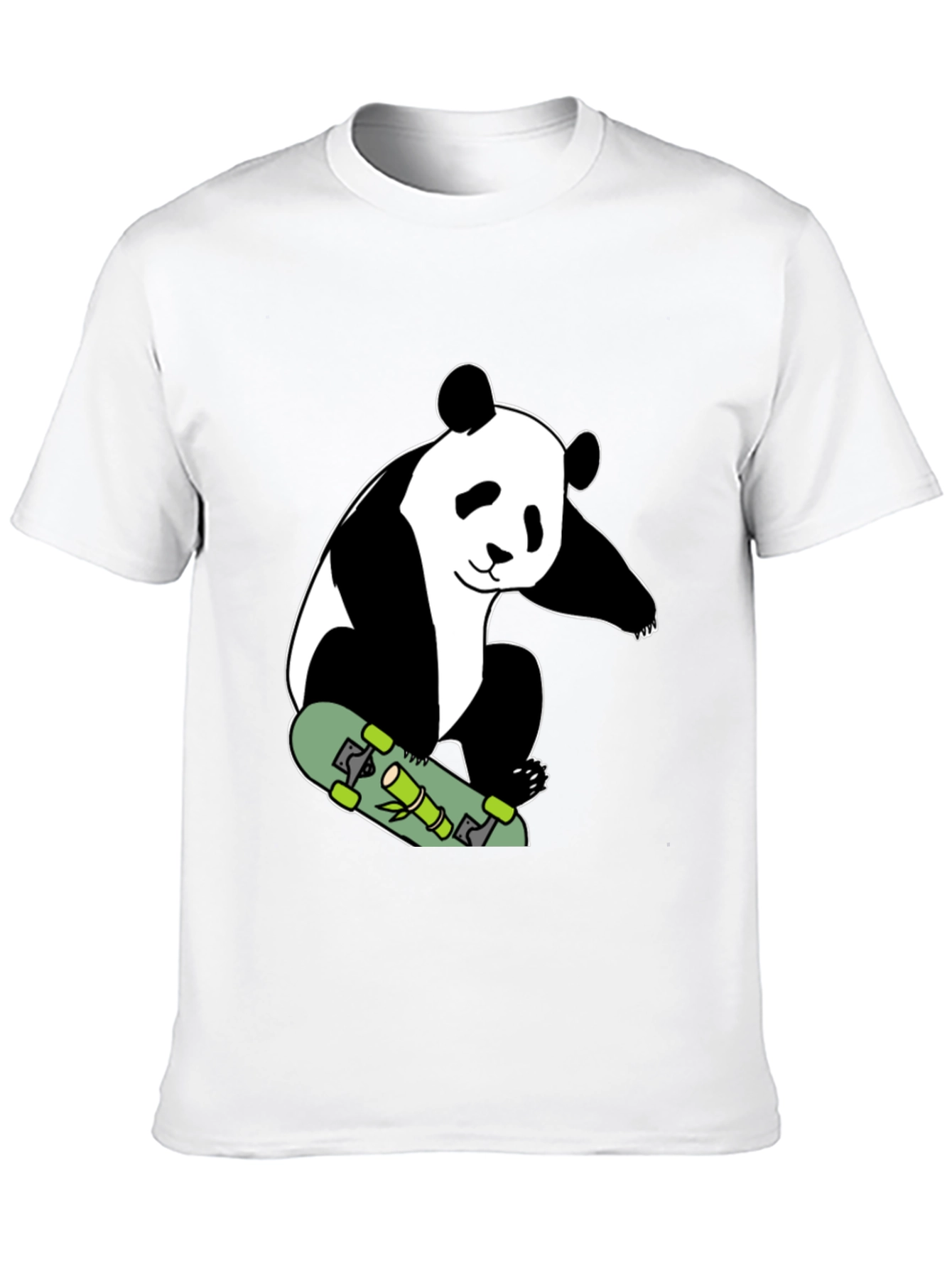 Panda Skateboard T-Shirt - Black
