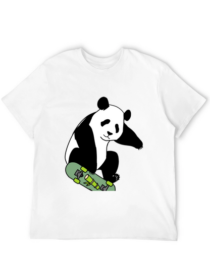 Panda Skateboard T-Shirt - Black