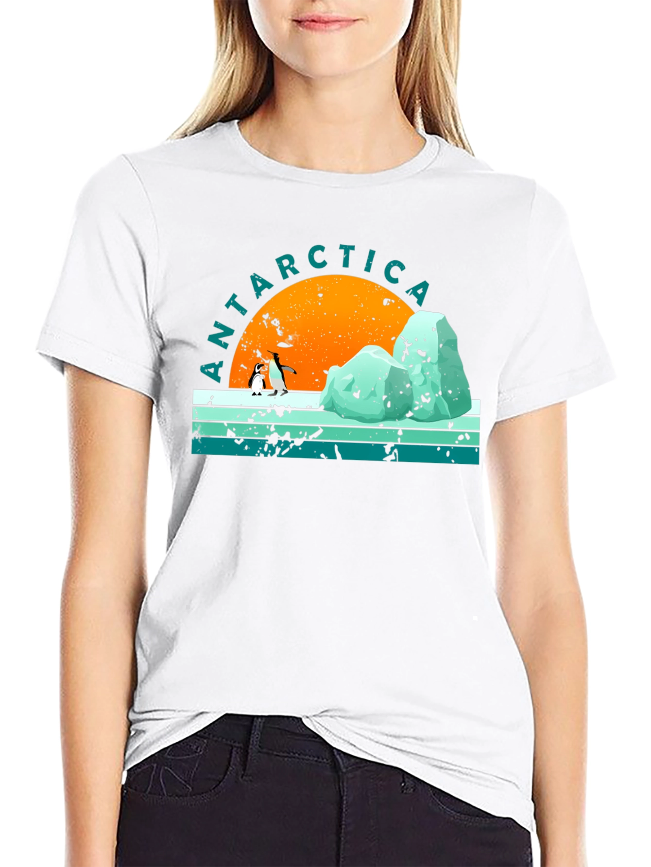 Antarctica Penguin Graphic T-Shirt