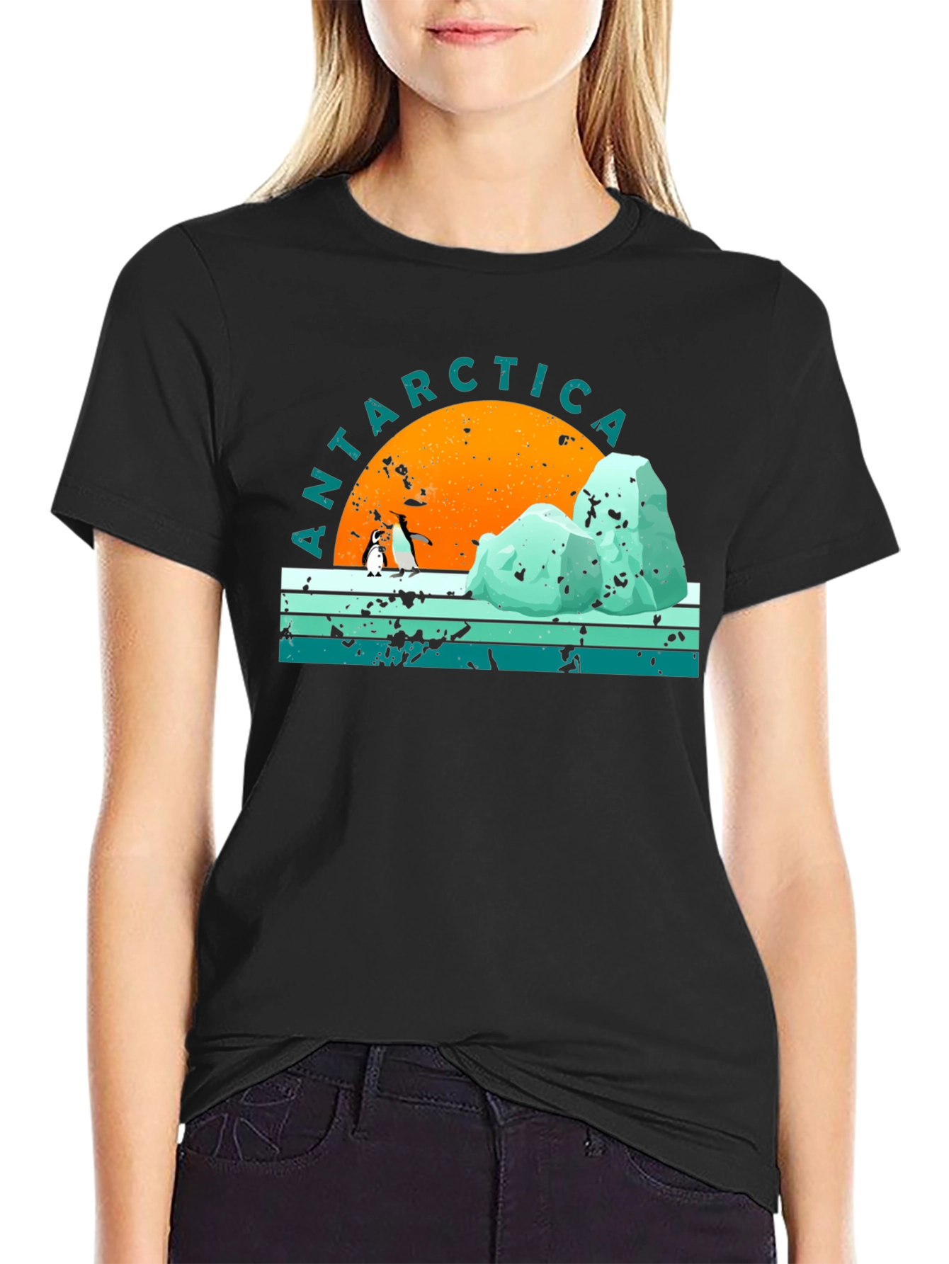Antarctica Penguin Graphic T-Shirt
