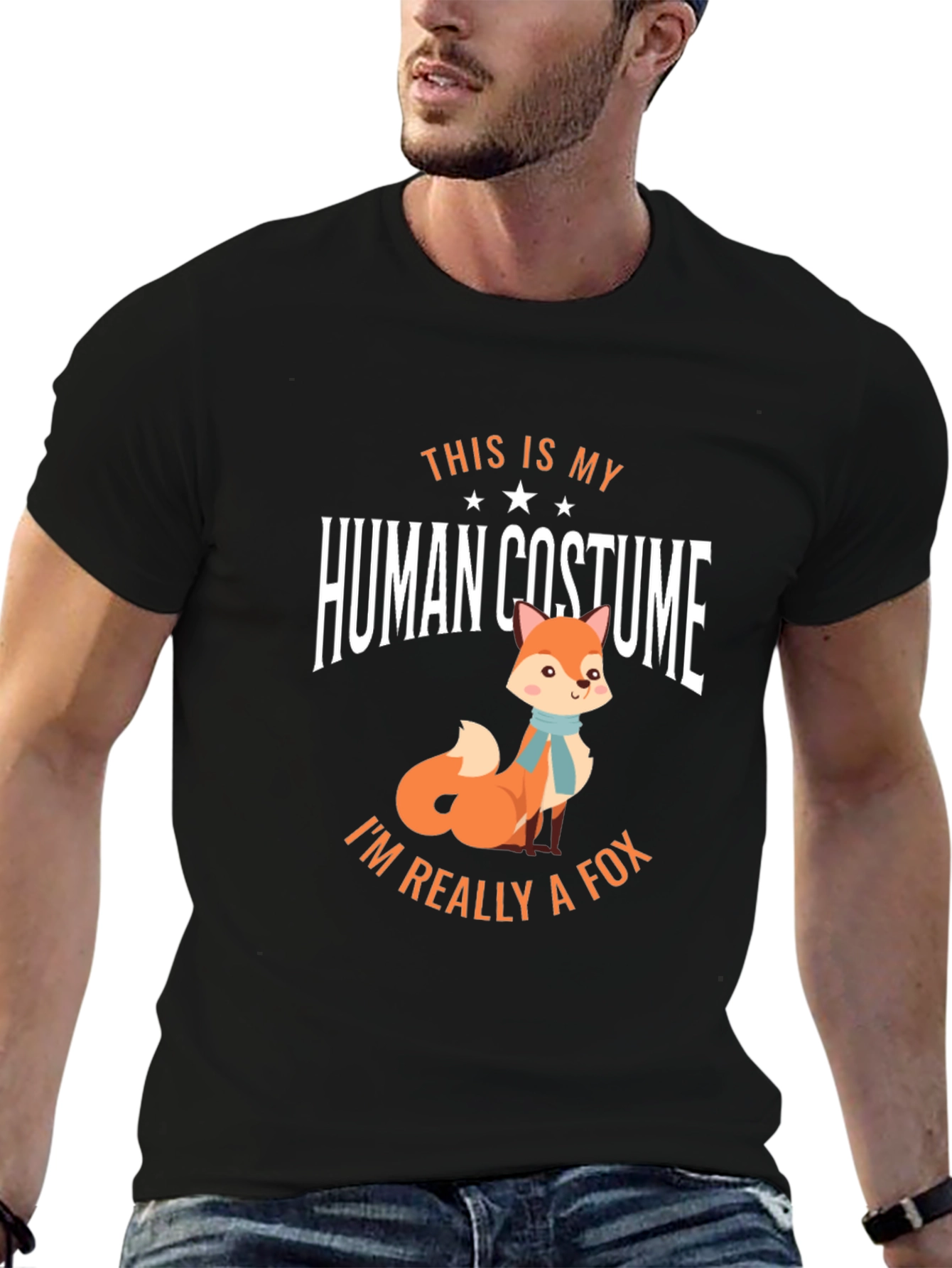 Funny Human Costume Fox T-Shirt