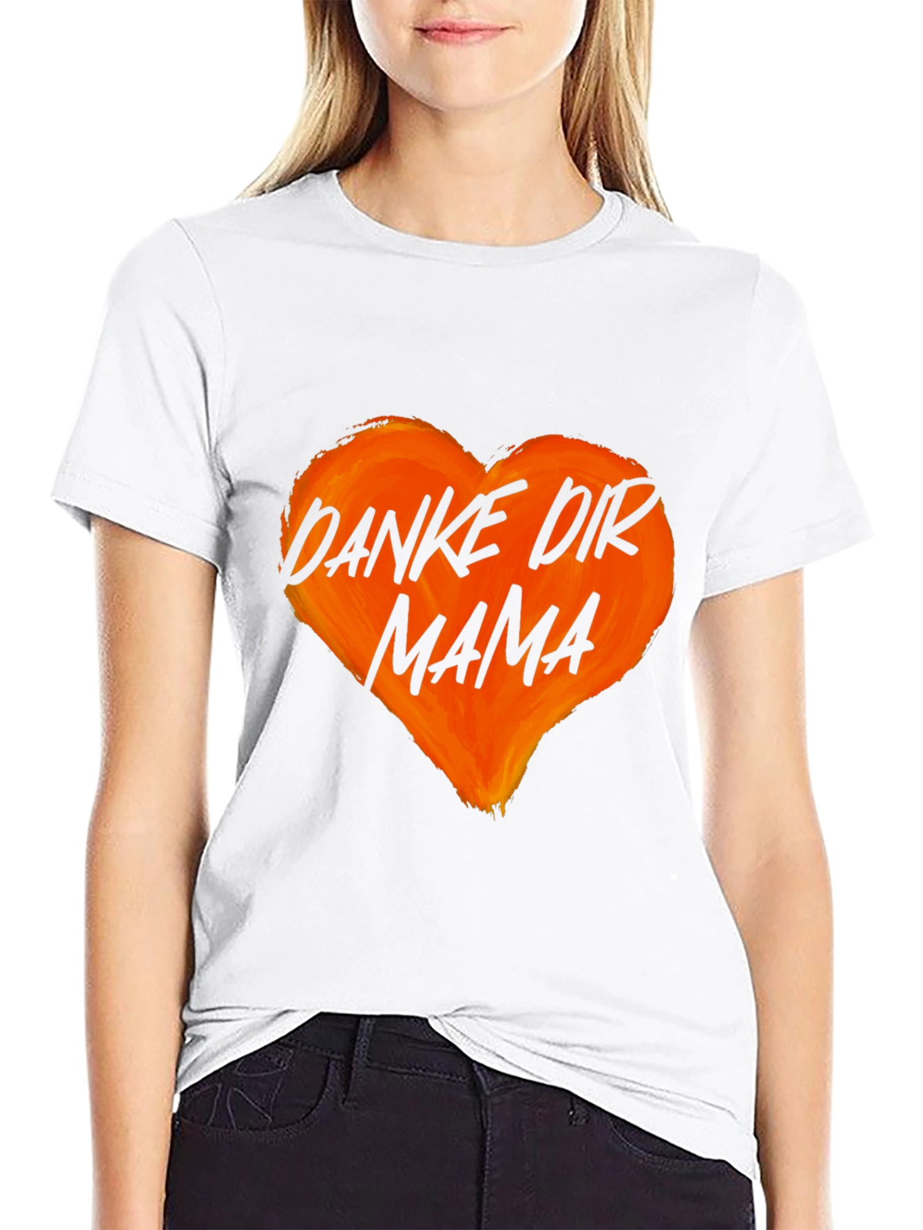 Danke Dir Mama Heart Graphic T-Shirt