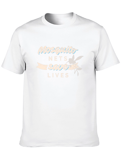 Mosquito Nets Save Lives Graphic Tee - Black Cotton