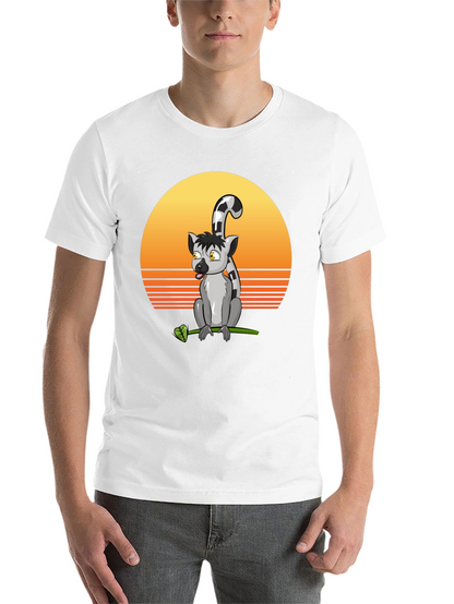 Lemur Sunset T-Shirt - Cool Graphic Tee