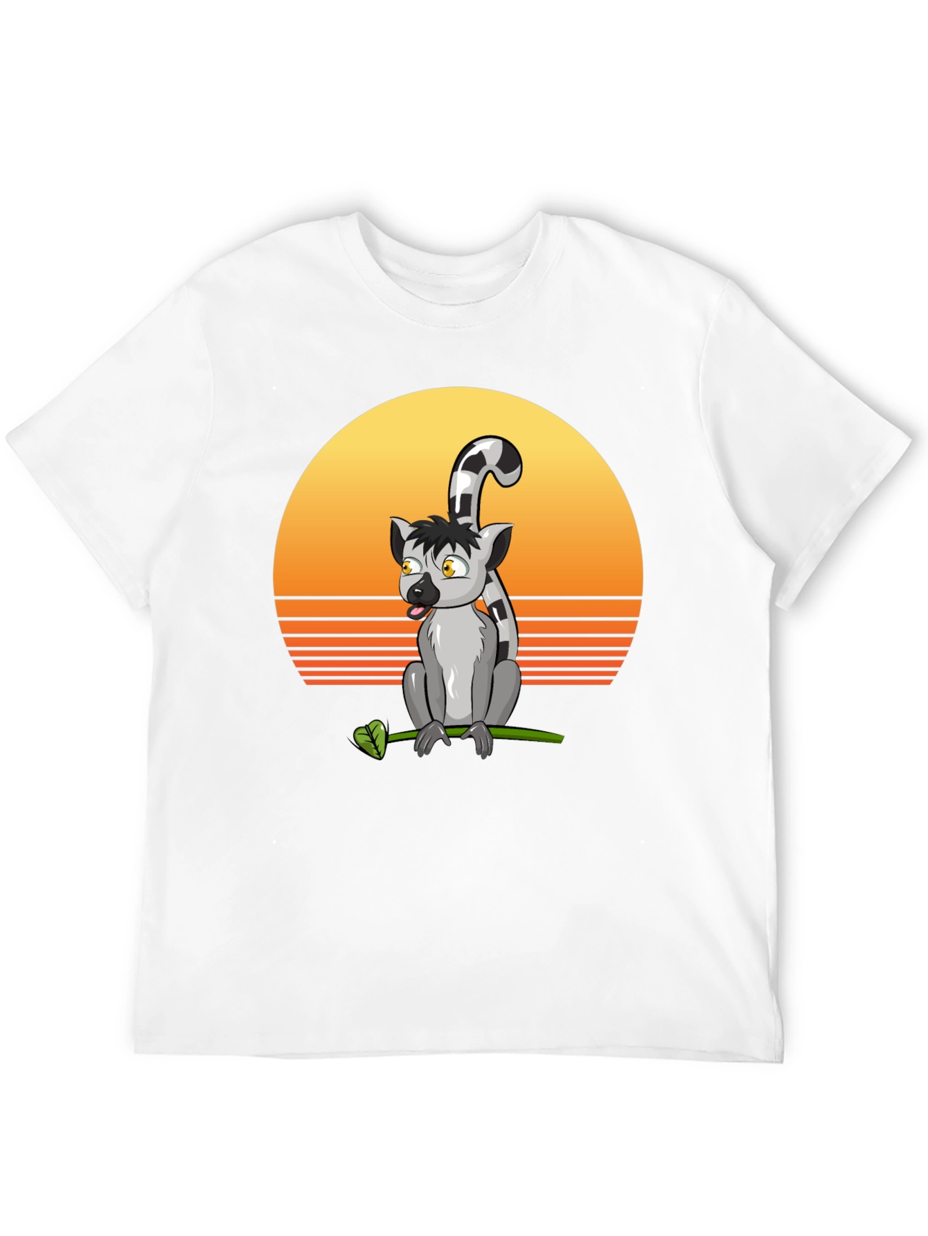 Lemur Sunset T-Shirt - Cool Graphic Tee