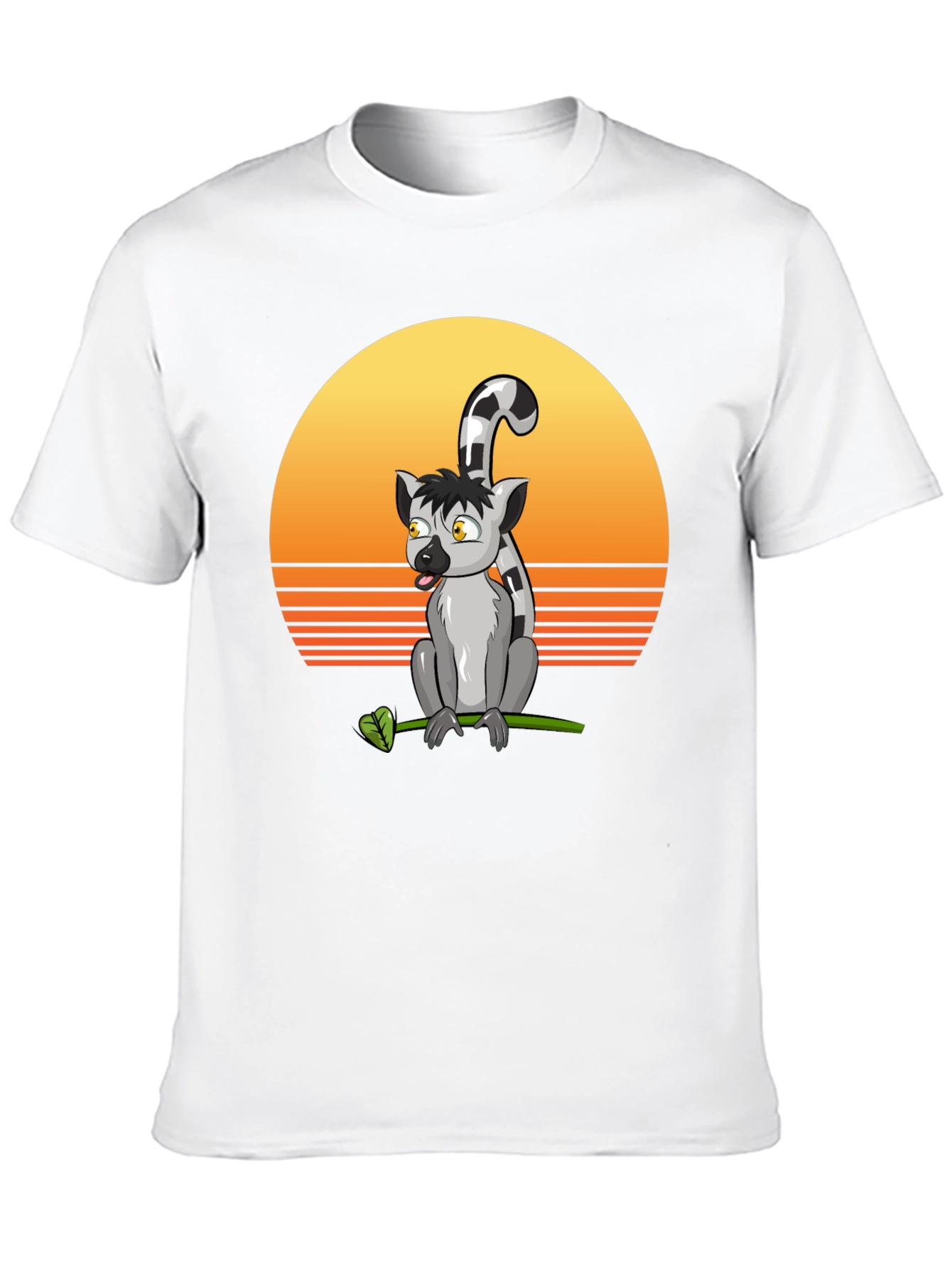 Lemur Sunset T-Shirt - Cool Graphic Tee