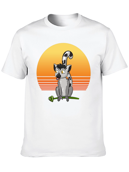 Lemur Sunset T-Shirt - Cool Graphic Tee