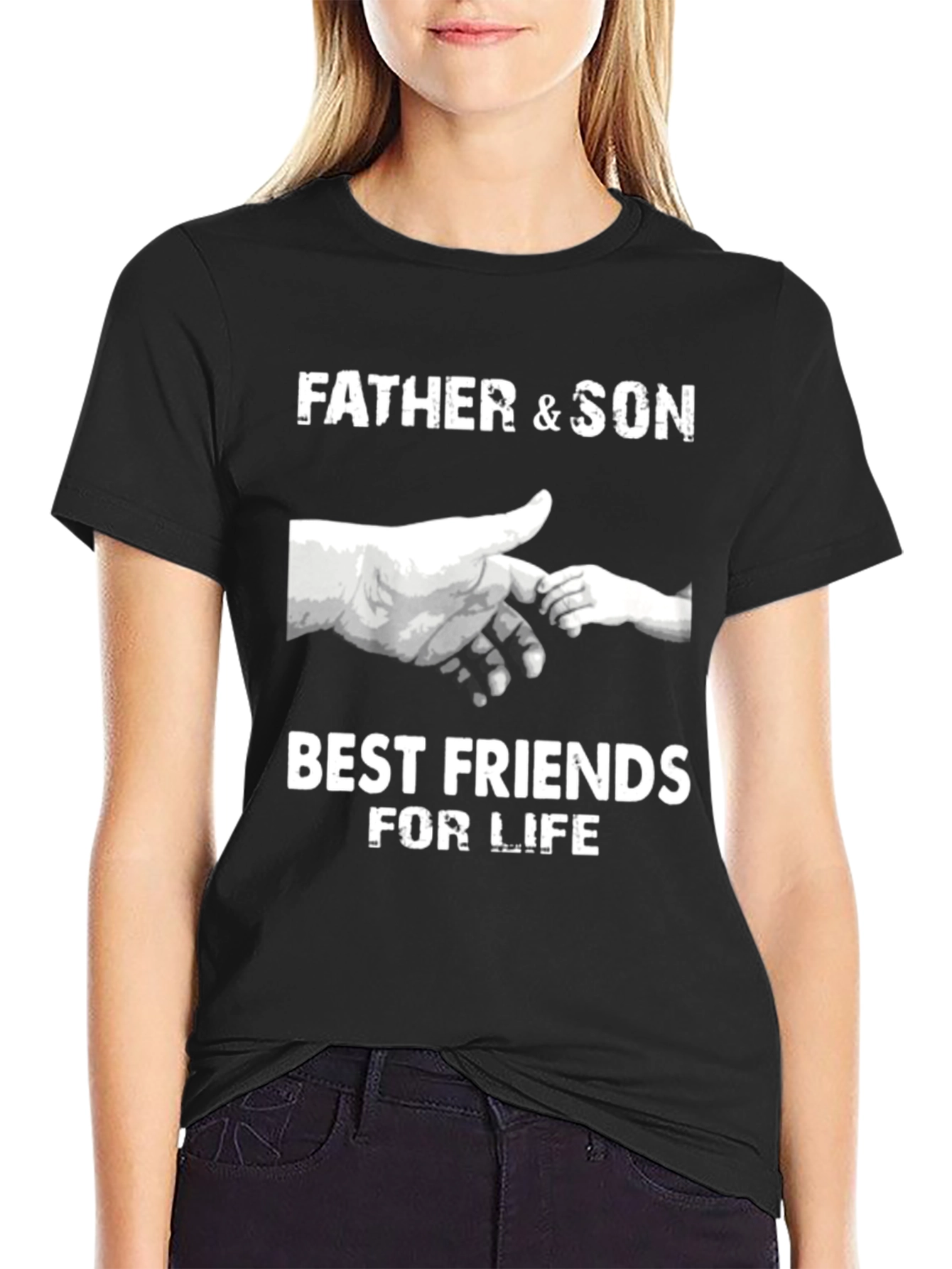 Father & Son Best Friends T-Shirt - Black