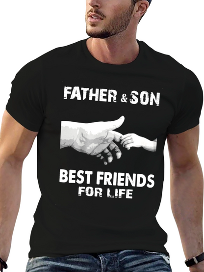 Father & Son Best Friends T-Shirt - Black