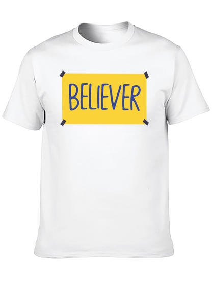 Believer Graphic Tee - Black Crew Neck T-Shirt