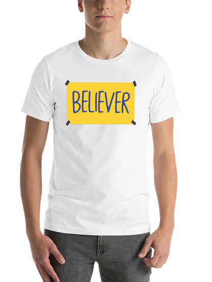 Believer Graphic Tee - Black Crew Neck T-Shirt