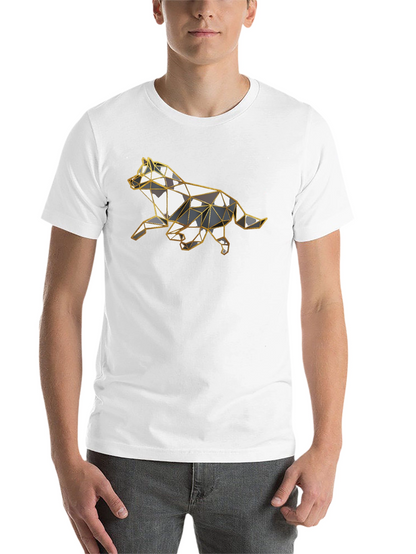 Geometric Wolf Graphic Tee - Stylish Animal Design
