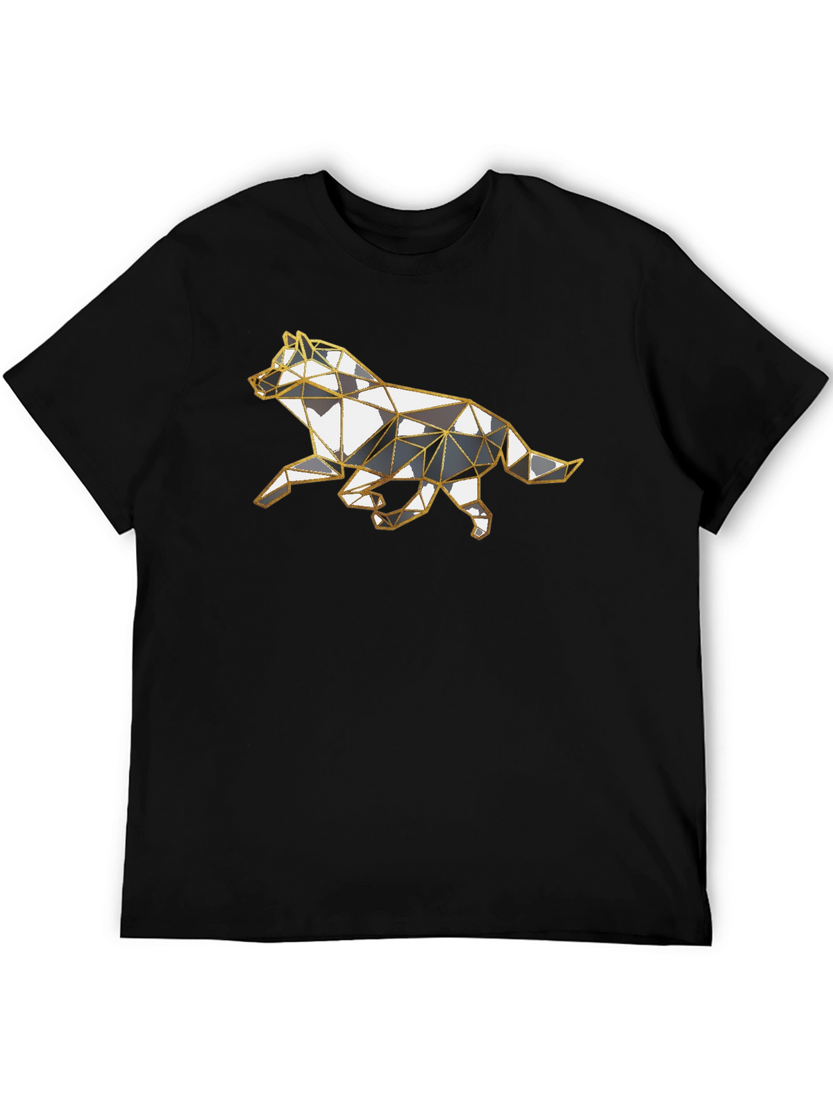Geometric Wolf Graphic Tee - Stylish Animal Design