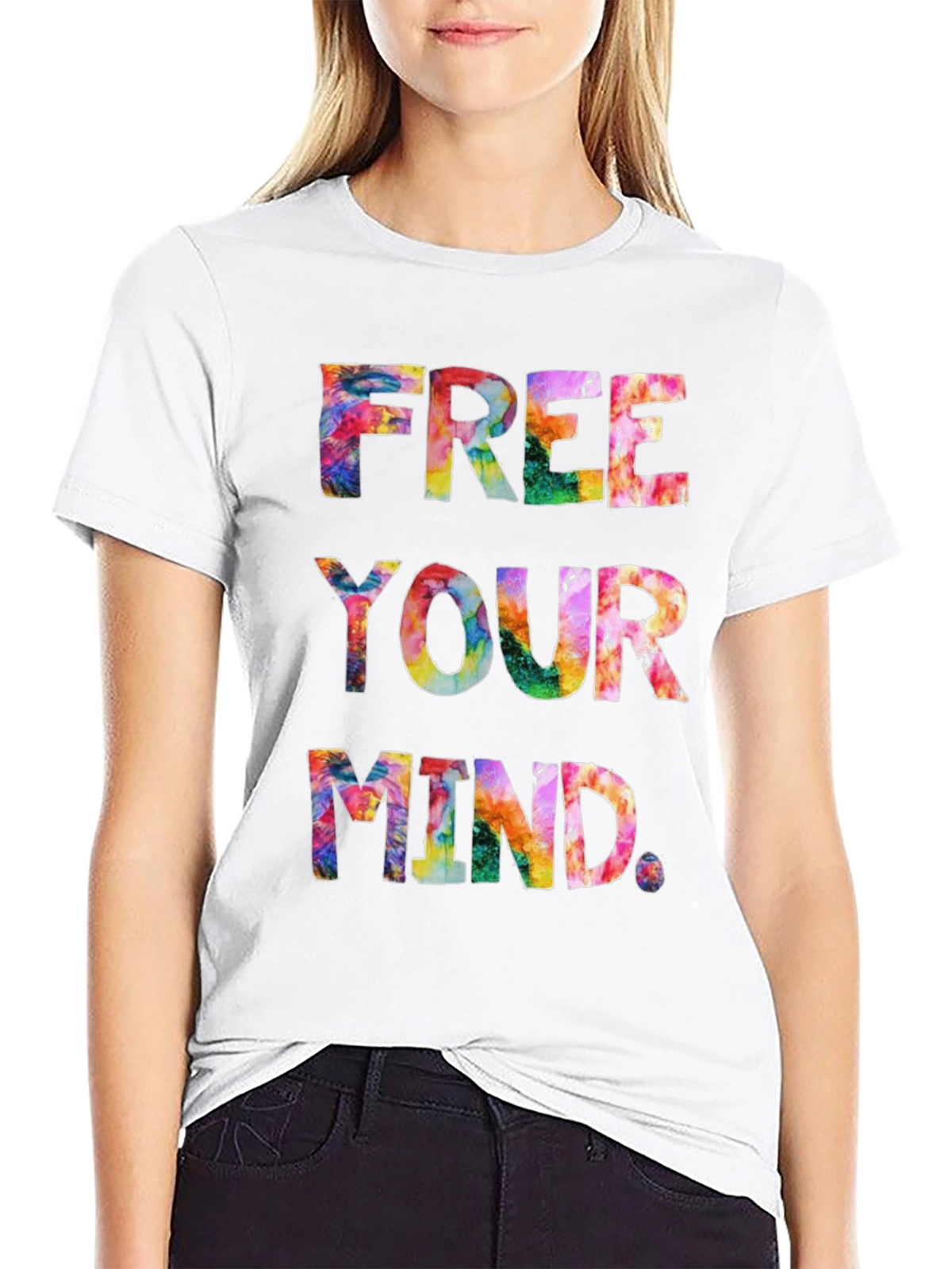 Free Your Mind Tie-Dye Graphic T-Shirt