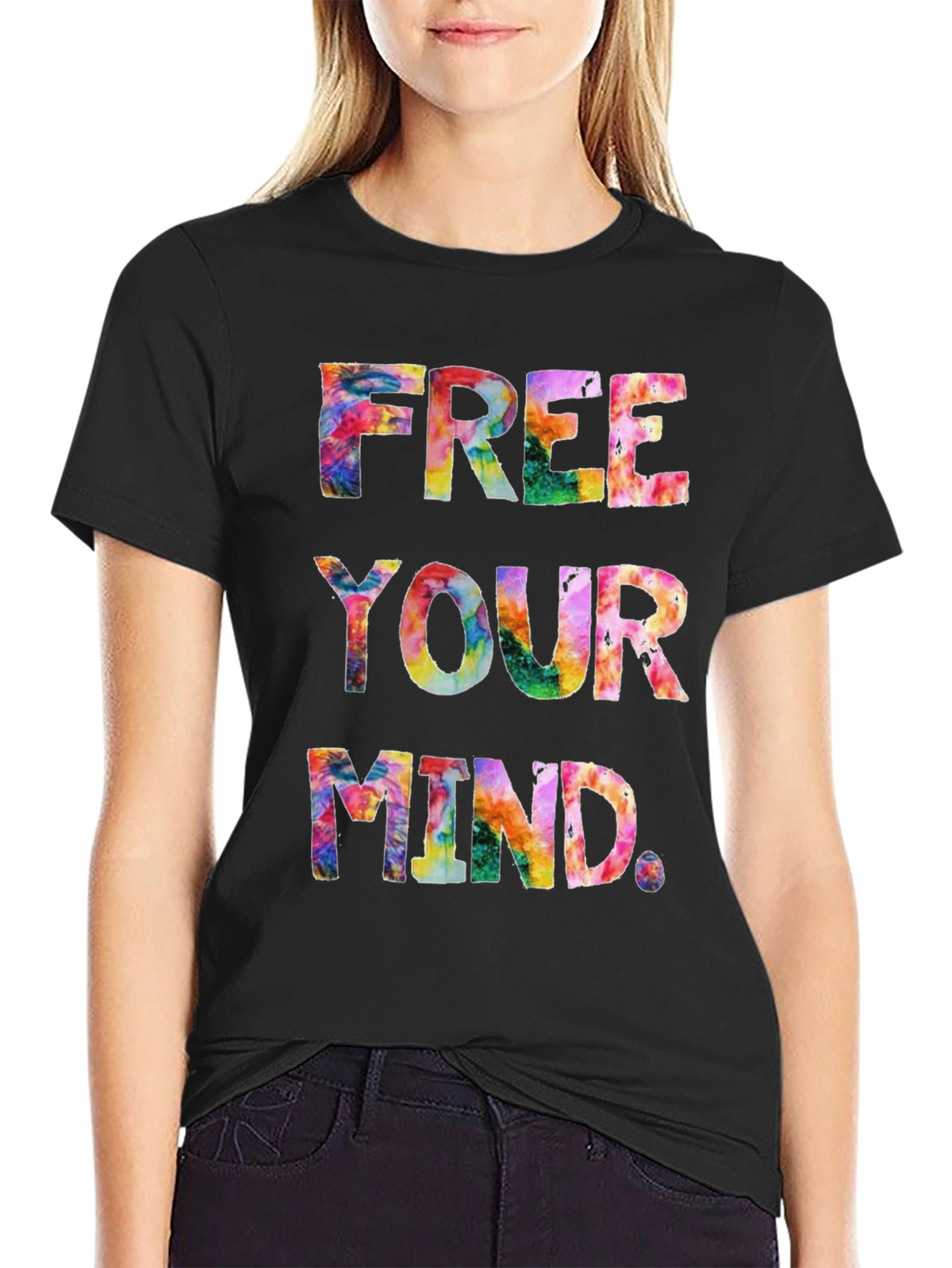 Free Your Mind Tie-Dye Graphic T-Shirt