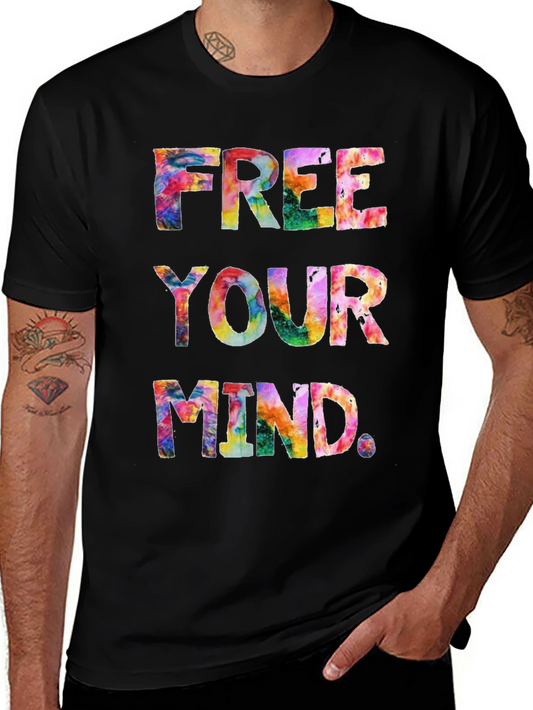 Free Your Mind Tie-Dye Graphic T-Shirt