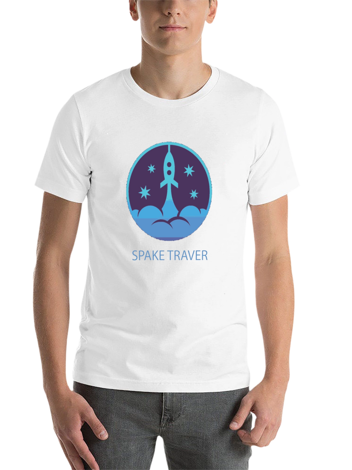 Space Traveler Graphic Tee - Black Cotton Comfort