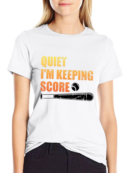 Quiet Im Keeping Score Baseball T-Shirt