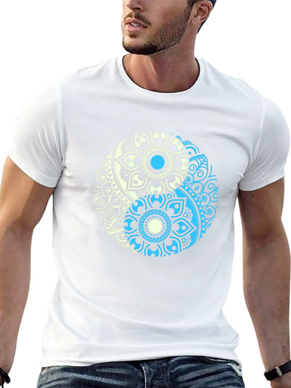 Yin Yang Mandala Graphic T-Shirt - Relaxed Fit