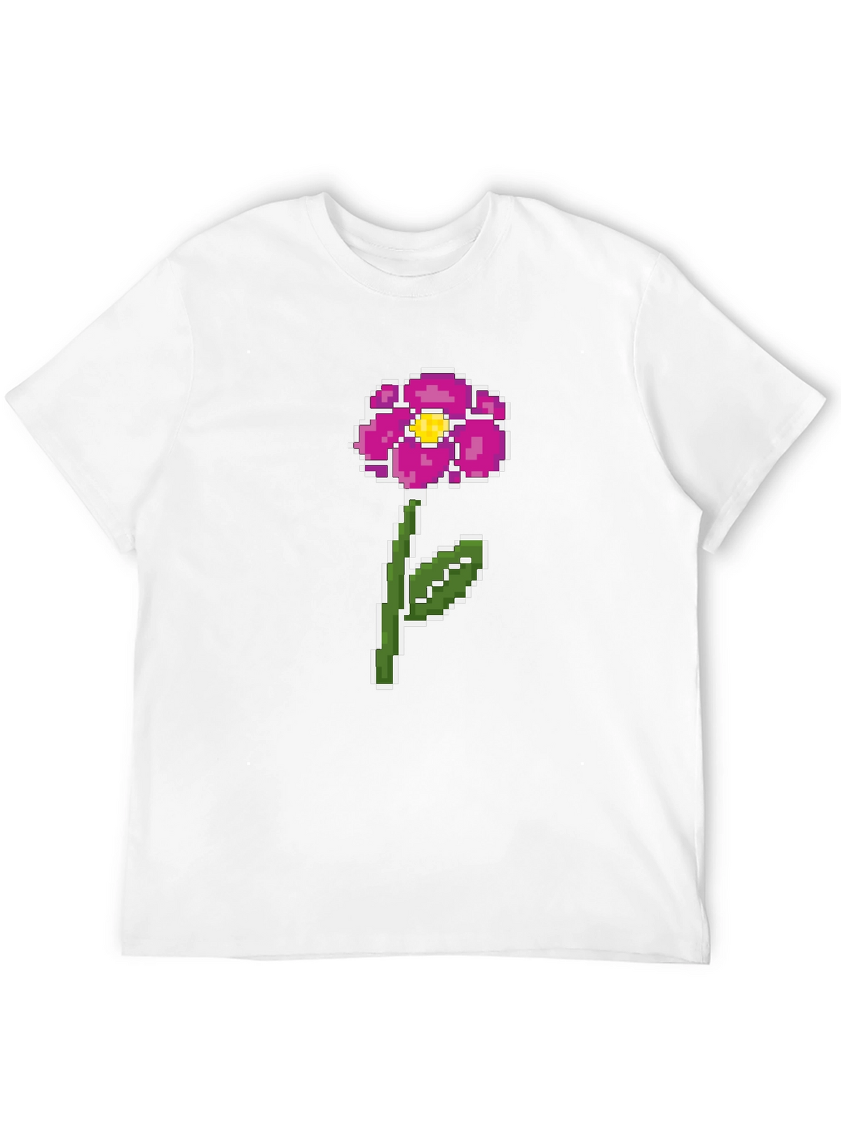 Pixel Flower Graphic Tee - Retro Gaming Style
